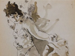 An untitled watercolour and ink on paper by Doug Jahma, who died May 21.