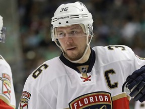 Florida Panthers forward Jussi Jokionen during NHL action on Oct. 4, 2016.