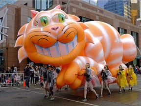 The Lecky School of Dance float at the 2017 K-Days parade in downtown Edmonton.