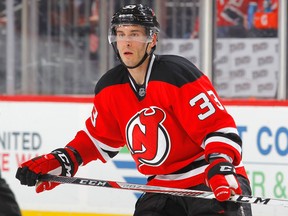 Defenceman Yohann Auvitu with the New Jersey Devils in November 2016.