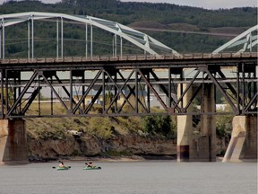 The Peace River bridge is getting a companion bridge to the north to help ease congestion in the northwest Alberta town.