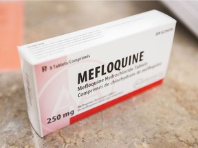 The powerful antimalaria drug mefloquine.