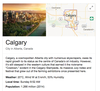 The knowledge card that pops up when people Google Calgary.