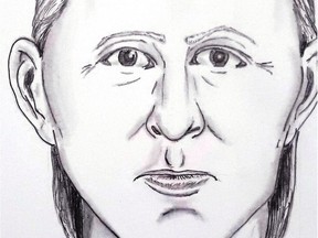 A police composite sketch of a suspect wanted for exposing his genitals in a bridal dress store in Edmonton on July 5, 2017. Edmonton Police Service
Edmonton Police Service