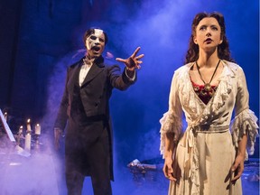 Derrick Davis and Katie Travis in The Phantom of the Opera.