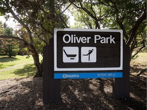 Oliver Park, named for Frank Oliver. Some Edmontonians are calling to have his name removed from his namesake neighbourhood because of his racist history.