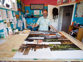 Edmonton artist Mark Henderson, who goes by Hende, is pictured at his home in Edmonton on Thursday, Aug. 10, 2017.