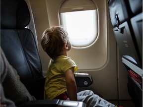 Some air travellers aren't happy to see families with small children board their flight.