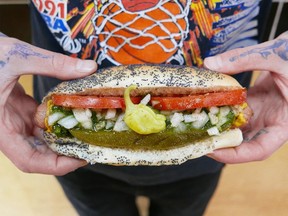 A Chicago Dog is one of the specialities at the soon-to-open hot dog eatery, Mayday Dogs.
