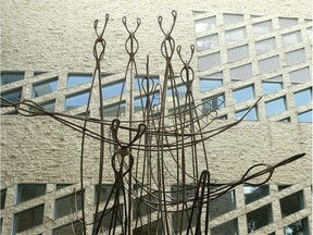 Migrants, a statue representing Canada geese, in the west courtyard at City Hall.