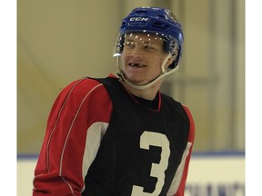 Conner McDonald at Edmonton Oil Kings training camp on August 28, 2017.