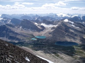 The Devon Lakes in the remote northeastern corner of Banff National Park.