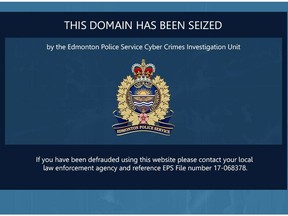 The Edmonton Police Service has seized on a website called Fazny (www.fazny.ca) as part of an ongoing online fraud investigation.
