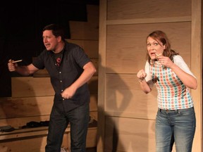 Amber Nash and Matt Horgan in Big Ol Show at the Edmonton Fringe Theatre Festival 2017.