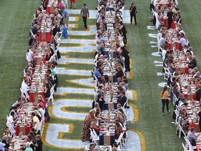 The third annual Feast on the Field at Commonwealth Stadium supports seniors in care, in Edmonton, August 23, 2017.