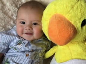 Hunter turned five months old the day before he died of smoke inhalation in the fire. Handout photo/GoFundMe