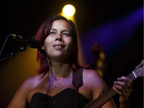 Rhiannon Giddens at Edmonton Folk Music Festival at Gallagher Park.