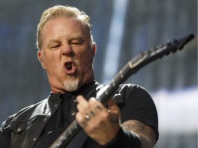 Singer/guitarist James Hetfield of Metallica performs at Commonwealth Stadium.