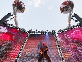 Singer/guitarist James Hetfield of Metallica performs at Commonwealth Stadium in Edmonton, Alberta on Wednesday, August 16, 2017.