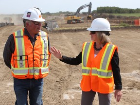 Premier Rachel Notley tours Enbridge’s Line 3 pipeline replacement project in Hardisty on Thursday, Aug. 10, 2017.