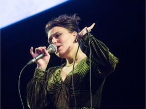 Tanya Tagaq, an Inuk singer from Cambridge Bay, Nunavut, and winner of the Polaris prize, performs in St. Catharines, Ont., on May 4, 2017. Tagaq suggested in a tweet that now might be a good time to revisit the Edmonton Eskimos name.