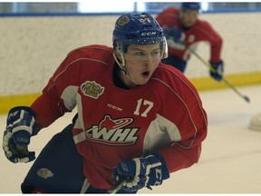 Trey Fix-Wolansky at Edmonton Oil Kings training camp on August 28, 2017.