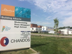 Ross Sheppard High School, pictured on Aug. 24, 2017, will be undergoing renovations until August 2018.