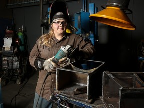 Nicole Howard, 17, has been apprenticing as a welder for Plains Fabrication and Supply for over two years.