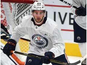 Edmonton Oilers Joey Laleggia (84) during the first day of training camp at Rogers Place in Edmonton, September 15, 2017.