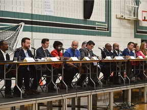 Candidates from ward 4 gathered at John D. Bracco Junior High School for a candidate forum hosted by Elections Edmonton, September 27, 2017.