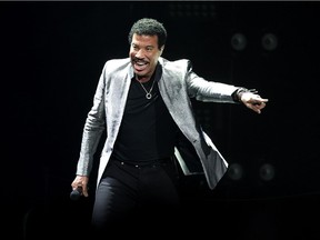 Lionel Richie performs at Rogers Place, in Edmonton Friday Sept. 1, 2017.