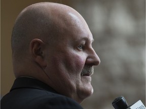 Edmonton Police Service Staff Sgt. Bill Clark discusses a review of missing and murdered women cases, in Edmonton Thursday Sept. 21, 2017. Photo by David Bloom