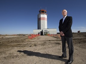 The Blatchford Redevelopment Project is meant to transform the former City Centre Airport site in Ward 2. Mark Hall, the project's executive director, stands in by the former control tower on the site.