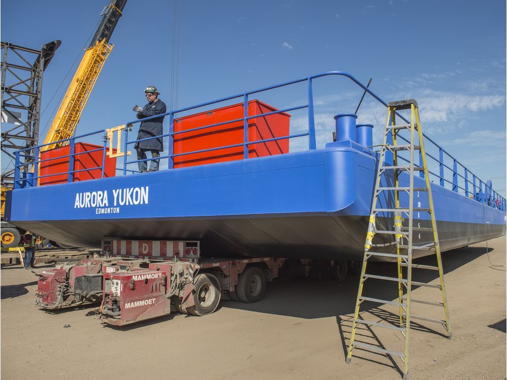 Barge to float through Edmonton Thursday Edmonton Journal