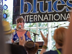 Local singer Jenie Thai performing on stage at the 19th annual Edmonton Blues Festival at Hawrelak Park, in Edmonton, August 27, 2017.