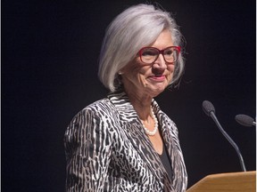 Supreme Court of Canada Chief Justice Beverley McLachlin speaking at the University of Alberta on September 6, 2017.