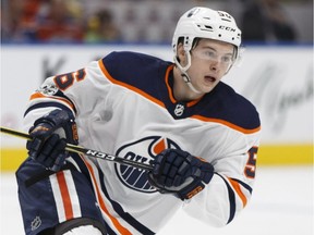 Edmonton Oilers forward Kailer Yamamoto during NHL pre-season action against the Carolina Hurricanes on Sept. 25, 2017, at Rogers Place in Edmonton.