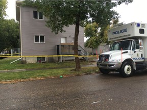 Forensics teams spent days probing a house at 11119 94 St. where two people were killed in a span of days.