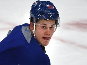 Edmonton Oilers winger Jesse Puljujarvi during practice at Rogers Place in Edmonton on Oct. 25, 2016.