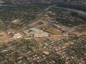 City councillors on Thursday debated ways to find the best ideas for the Northlands site, shown as an axe head-shaped 160-acre property in this aerial photograph.