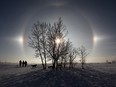 Sundogs can make for pretty pictures, but their presence on the Prairies indicates a cold snap is looming.