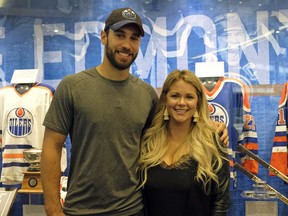 Edmonton Oilers goalie Cam Talbot (left) and his wife Kelly are contibuting to the disaster relief effort in Houston, Texas.