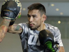 Mixed martial art fighter and #3 UFC mens' flyweight contender Ray Borg at an open workout at Rogers Place in Edmonton on Sept. 7, 2017.