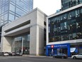 The old BMO building (left) is now vacant. The BMO main branch is now in the Enbridge Building, right next door.