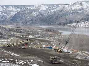 The Site C Dam location is seen along the Peace River in Fort St. John, B.C., Tuesday, April 18, 2017.