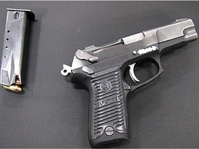 This Ruger 9-mm handgun, seized by ALERT in Edmonton on Oct. 4, will be the subject of forensic examination and ballistics testing to determine if it was used in any other crimes.