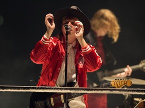 Win Butler and Arcade Fire perform at Rogers Place in Edmonton on Wednesday, Oct. 11, 2017.