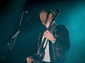 Caleb Followill and Kings of Leon perform at Rogers Place on Friday, Oct. 13, 2017.