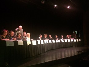 17 candidates for Edmonton Catholic trustee ready to speak to the public at a public forum. Janet French/Postmedia