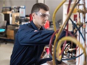 Former NAIT apprenticeship student Ryan Matsuba, now a journeyman refrigeration and air conditioning mechanic, is one of three people from NAIT heading to Abu Dhabi next week to compete in the international WorldSkills Competition.